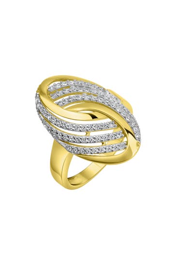 FASCINATION BY ELLEN K. Ring 585/- Gelbgold bicolor Zirkonia mehrfarbig