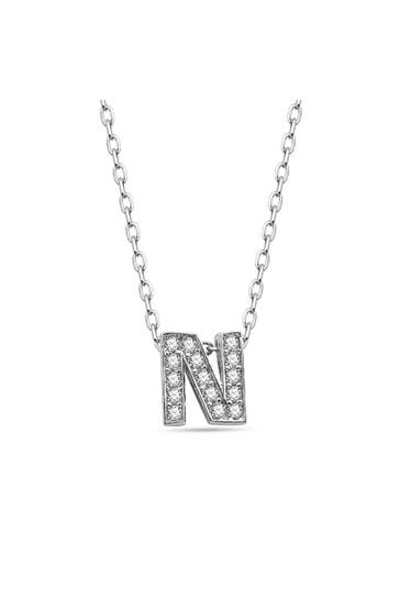 DKENIZ Kette Buchstabe N 925/- Sterling Silber silber
