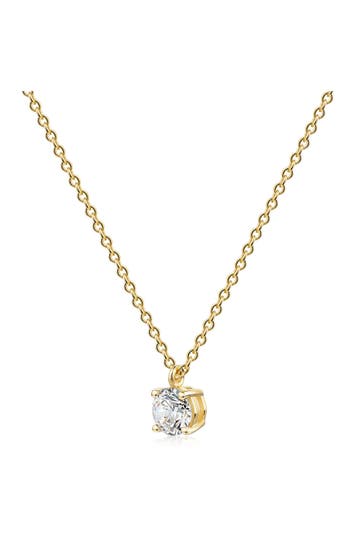 FASCINATION BY ELLEN K. Kette 375 Gold Gelb Zirkonia Ankerkette verstellbar 42 - 45cm gelb