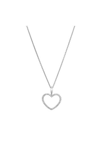 LYOMI Kette 585/- Weißgold 36 synth. Diam. 0,24ct. silber