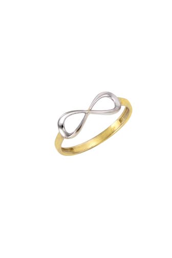 CELESTA Ring Gold 375 zweifarbig mit Unendlichkeits-Motiv gelb