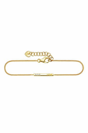 CAI Armband 925/- Sterling Silber vergoldet Zirkonia Love gelb