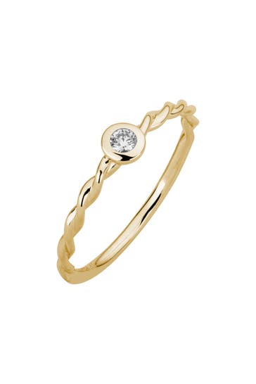 LYOMI Ring 585/- Gelbgold 1 synth. Diam. 0,06ct. gelb