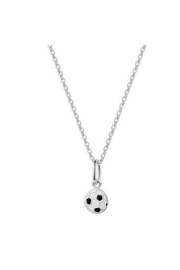 ZEEME Anhänger mit Kette 925/- Sterling Silber rhodiniert Fußball