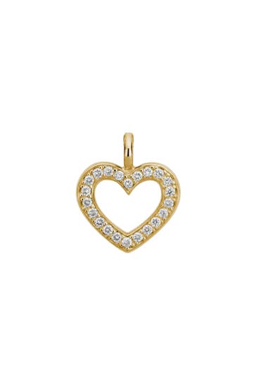 LYOMI Anhänger 585/- Gelbgold Herz 22 synth. Diam. 0,15ct.