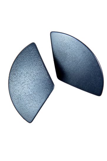 DEMARIE Ohrringe eloxiertes Aluminium blau grau