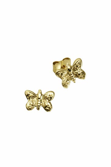 ZEEME Ohrringe Gold 333 Schmetterlinge