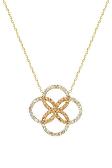 DKENIZ Kette 925/- Sterling Silber rhodiniert Glänzend 42+3cm Zirkonia Weiß champagne