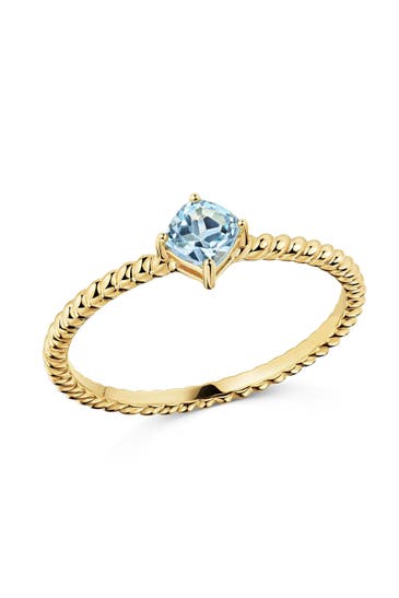 FASCINATION BY ELLEN K. Ring 375 Gold Gelb Sky Blue Topas Blau gelb