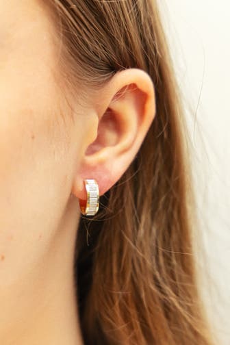 FASCINATION BY ELLEN K. Ohrringe Gold 333 zweifarbig glanz/matt 15mm Durchmesser mehrfarbig