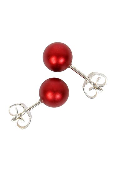 DEMARIE Ohrringe eloxiertes Aluminium rot rot