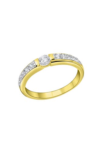 FASCINATION BY ELLEN K. Ring 375/- Gelbgold teil rhodiniert Zirkonia