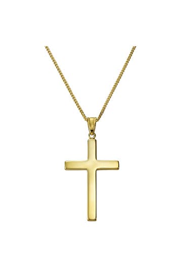 FASCINATION BY ELLEN K. Kette Gold 333 mit Motiv Kreuz gelb