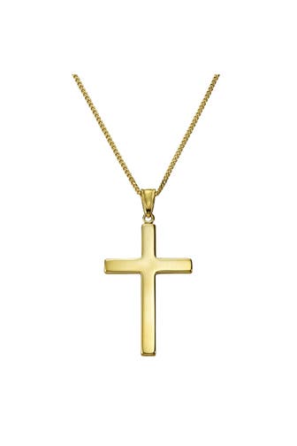 FASCINATION BY ELLEN K. Kette Gold 333 mit Motiv Kreuz gelb