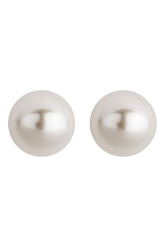 OROLINO Ohrringe Gold 585 mit echten Akoya-Perlen weiss 5mm rund silber