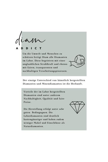 DIAM ADDICT Ring 585 Gelbgold mit im Labor gezüchtetem Diamanten