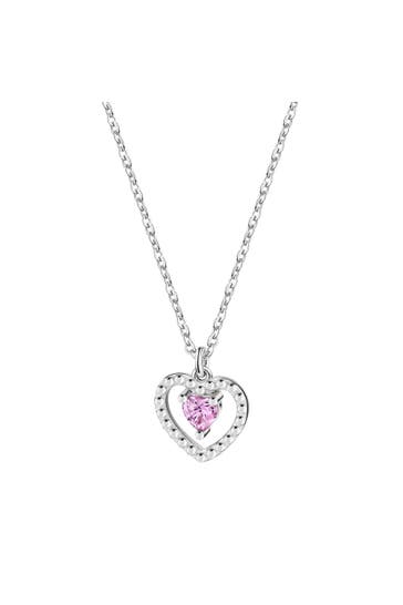 ZEEME Collier 925/- Sterling Silber rhodiniert Herz