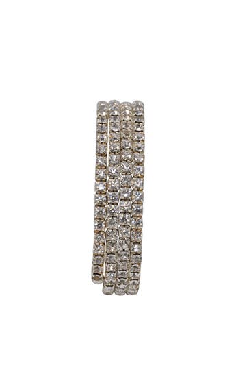 STEUER Armband Gedrehter Strassarmreif silberfarben silbergrau