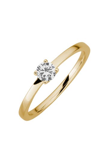 LYOMI Ring 585/- GG  1 synth. Diam. 0,25 ct. gelb