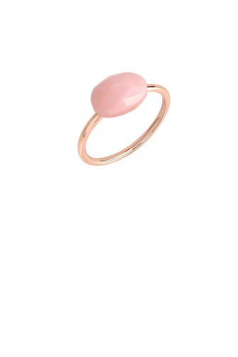 JAMELLI Ring Silber 925 rosé-vergoldet mit einem pinken Opal 10x7mm