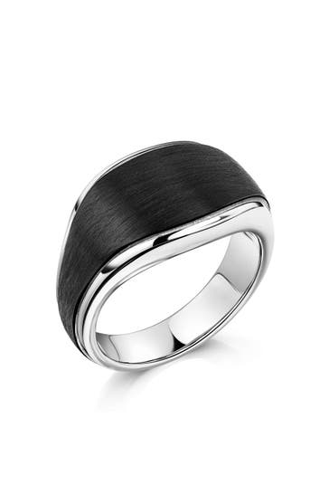 ZEEME Ring Edelstahl/PVD schwarz schwarz
