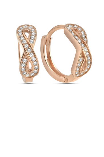 DKENIZ Ohrringe 925/- Sterling Silber rosévergoldet Unendlichkeitsohrring rosé