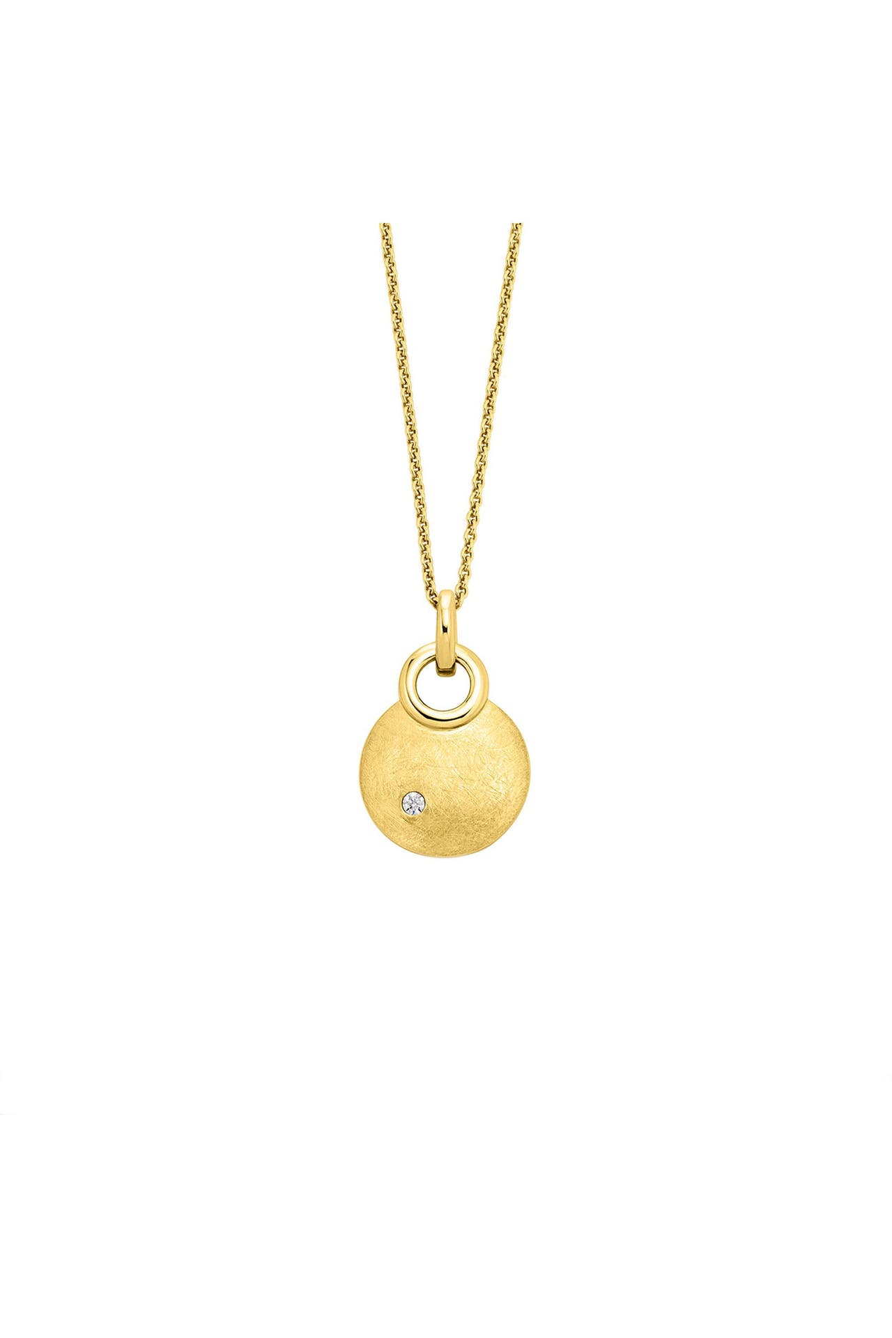 OROLINO Kette Gold 585 mit natürlichem Brillant 0,02ct. gelb, Bild 1