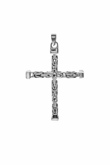 ZEEME Anhänger Silber 925 Kreuz-Motiv Königskette poliert 75mm