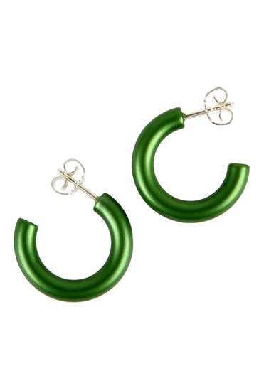 DEMARIE Ohrringe eloxiertes Aluminium grün hellgrün