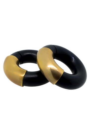 DEMARIE Ohrringe 925 Sterling Silber Kautschuk gelb