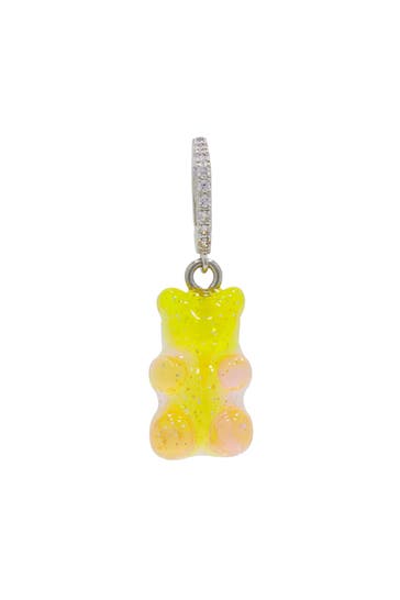 FASHIONBOX Charm rhodiniert Gummibär gelb/pink Zirkonia weiss