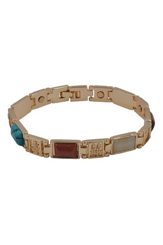 STEUER Armband Echtstein mehrfarbig Magnet mehrfarbig