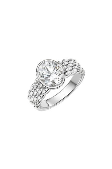 ZEEME Ring 925/- Sterling Silber rhodiniert Zirkonia