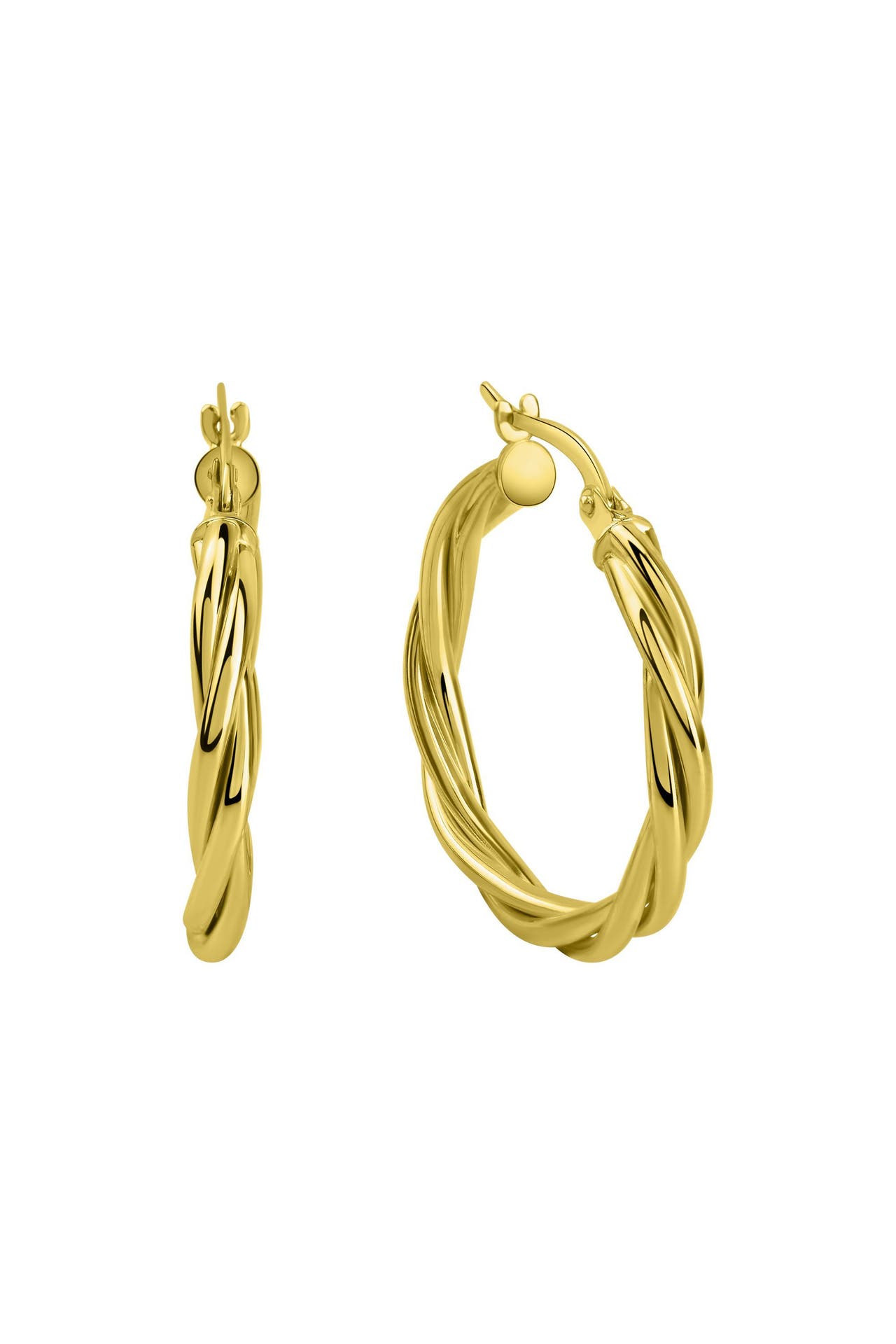 FASCINATION BY ELLEN K. Ohrringe 585/- Gelbgold gedreht gelb, Bild 1