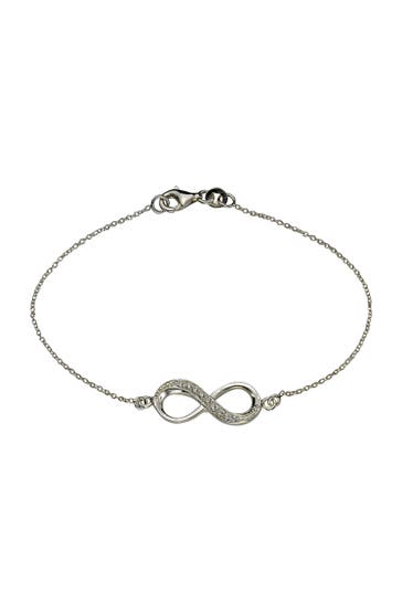 ZEEME Armband Silber 925 mit Unendlichkeitszeichen 19cm lang silber