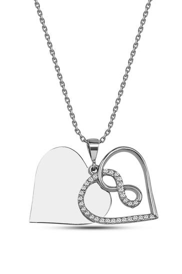 DKENIZ Kette 925/- Sterling Silber Herzkette silber