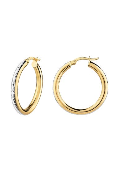 FASCINATION BY ELLEN K. Ohrringe 585/- Gelbgold glanz bicolor diamantiert mehrfarbig