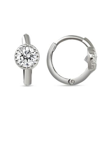 DKENIZ Ohrringe Silber 925 rhodiniert mit Zirkonia weiß silber