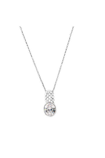 ZEEME Kette 925/- Sterling Silber rhodiniert Zirkonia silber