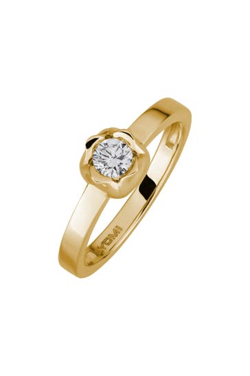 LYOMI Ring 585/- Gelbgold 1 synth. Diam. 0,25ct. gelb