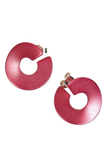 DEMARIE Ohrringe eloxiertes Aluminium rosafarben fuchsia