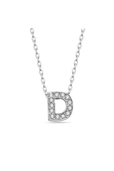 DKENIZ Kette Buchstabe D 925/- Sterling Silber silber