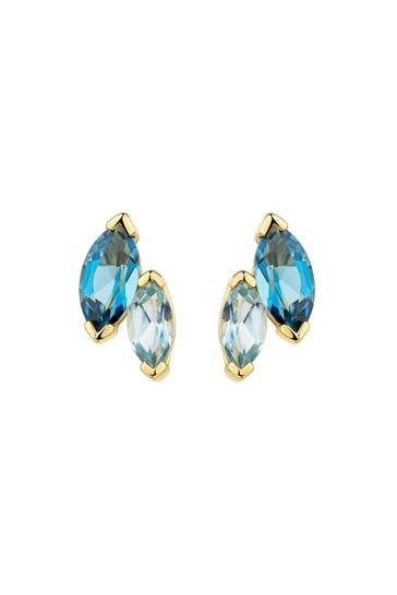 FASCINATION BY ELLEN K. Ohrringe 375 Gold Gelb London Blue Topas Sky Blue Topas Ohrstecker gelb