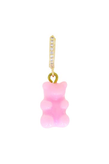 FASHIONBOX Ohrringe vergoldet Gummibär rosa Zirkonia weiss rosa