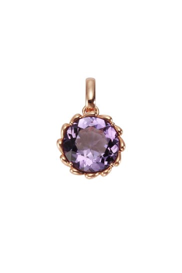 OROLINO Anhänger 585 Rosé-Gold mit echtem Amethyst 11mm