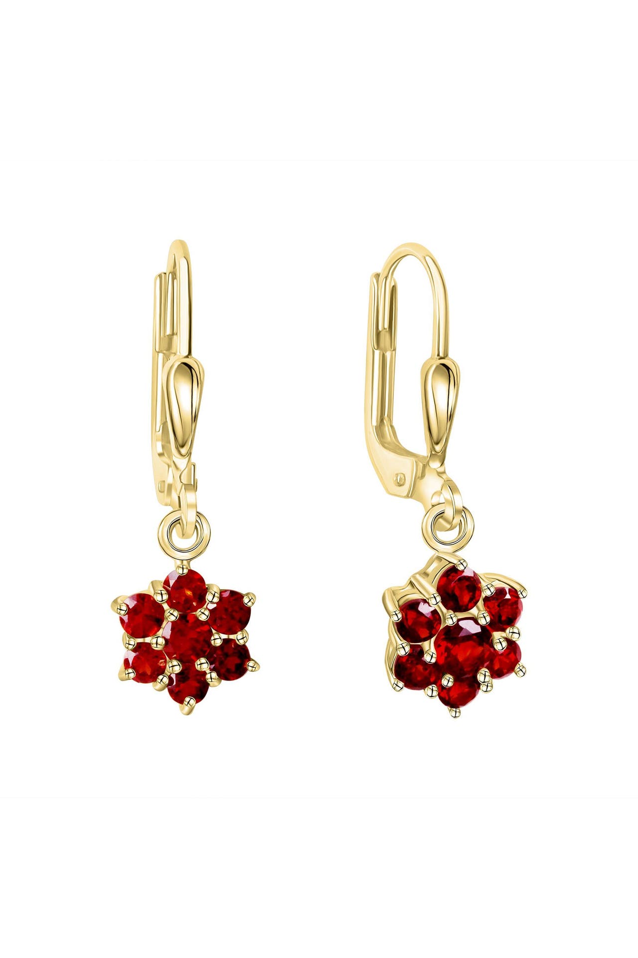 FASCINATION BY ELLEN K. Ohrringe 585/- Gelbgold Granat gelb, Bild 1