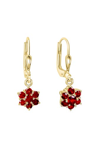 FASCINATION BY ELLEN K. Ohrringe 585/- Gelbgold Granat gelb