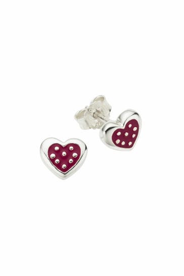 ZEEME Ohrringe 925 Sterling Silber Herz Motiv