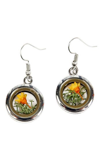 DEMARIE Ohrringe Edelstahl Blume gelb