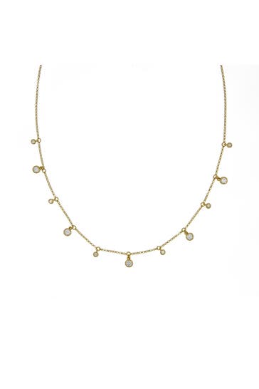 ZEEME Kette Silber 925 vergoldet mit Zirkonia weiß gelb